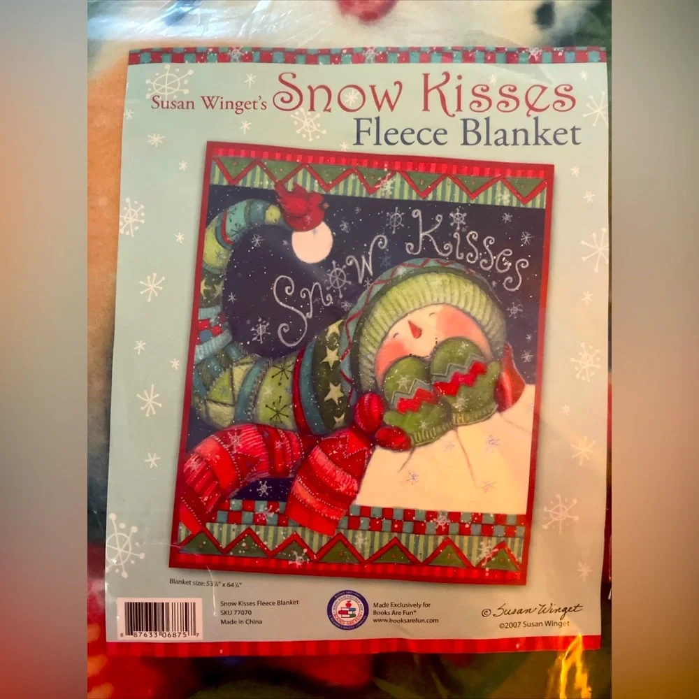 Snowman Winter Holiday Fleece Blanket Throw 53